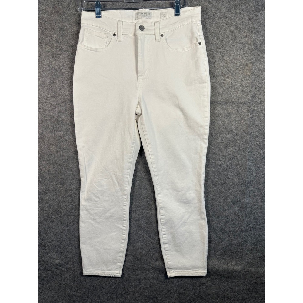 Lucky Brand Bridgette High Rise Crop Jeans Womens Size 8/29 White Denim Pants